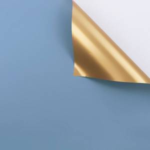Пленка матовая Голубой/Золото 0,58*10 м. /48809455