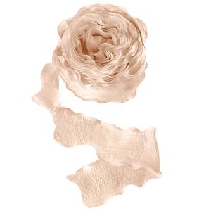 Лента тканевая Нежная волна 4 см.*9,14 м. Кремовая / 6233864