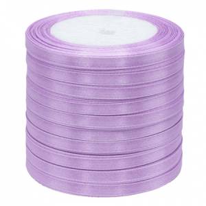 Лента атлас нежно-сиреневая 0,6 мм*22,85 м в уп. (10 шт) / 88043963