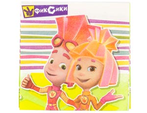 Cалфетки бумажные "Фиксики" 25см 16шт