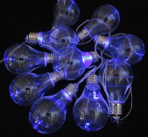 Гирлянда "Лампочки" СИНЯЯ 6 см., 2 м. (Ч11133)