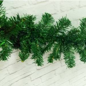 Гирлянда хвойная "Зеленая" зеленая 160 веток, 2,7м