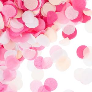 Конфетти тишью Круг, Розовый Микс 2,5 см 50 гр./6014345