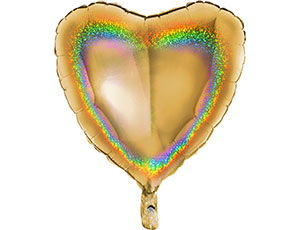 18" Сердце Блеск Золото (Grabo)/1205-0141