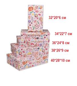 Коробка 32*20*6 см "Романтик"/ПП-3102