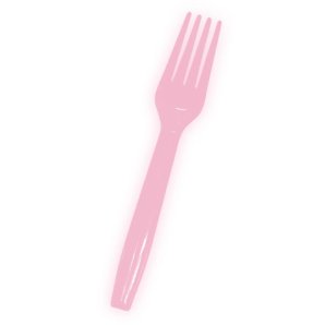 Вилки пластиковые "Делюкс" Розовые/12 шт (Колумбия)