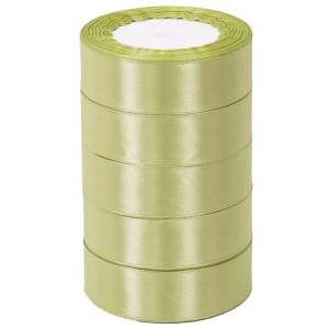 Лента атлас бледно-зеленая 25 мм*22,85 м в уп. (5 шт.) / 88017595