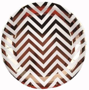 Тарелка  "Зигзаг Роза Голд" 18 см. 6 шт.