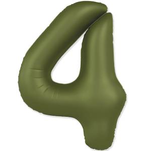 Цифра "4" - SLIM Olive Green / Flexmetal 1207-6095