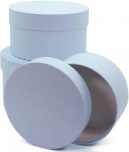 Коробка 18*18*10 см Светло-голубой цилиндр