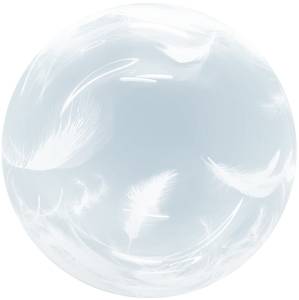 Сфера 3D Bubble Deco 18" Белые перья (Китай) 5514187