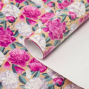 Упак. бумага "Пионы" 100*70 см, 5 листов /Ч47921