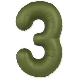 Цифра "3" - SLIM Olive Green / Flexmetal 1207-6094