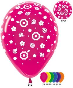 Божья коровка и цветы, ассорти кристал 12" (Колумбия)               