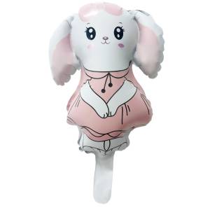 МИНИ Зайка в платье розовом (Китай)/1206-1651