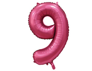 Цифра "9" - Гранат Сатин в упак/ Китай 1207-3290