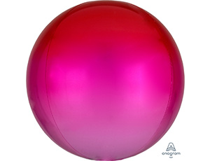 16" 3D СФЕРА Б/РИС омбре Красно-розов (Анаграм)/1209-0303
