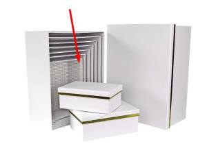 Коробка Золотой кант белый 23*16.5*9.5