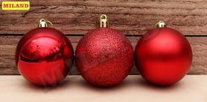 Набор шаров "Волшебство" 6 см, 12 шт. КРАСНЫЙ