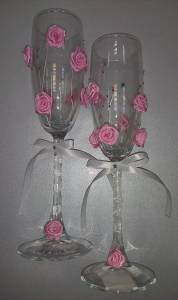 Бокалы "Букет роз"