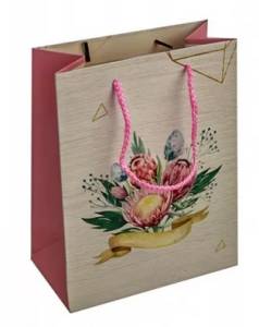 Пакет подарочный M/ПКП-0739 с матовой ламинацией 18*23*10 см.