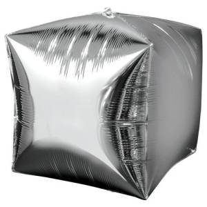 15" 3D КУБ Б/РИС  серебро /1209-0034