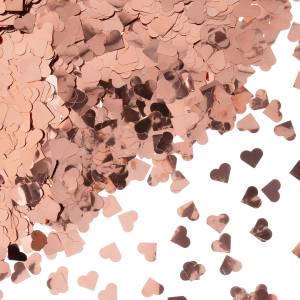 Конфетти фольга Сердце, Розовое Золото, металлик 1,5 см 50 гр./ 6015537