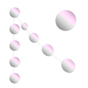 Гирлянда 2,5м Круги Нежно-розовая перламутр/184209