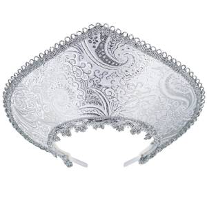 Кокошник-ободок "Узор зимний" серебро / 1501-6160