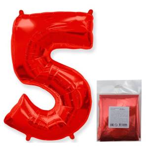 Цифра "5" - красная в упак/ Flexmetal 1207-4188