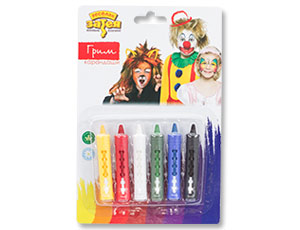 Грим мелки выдвижные 6 цв*2,4гр