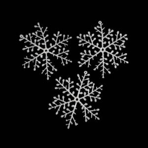 Ел. украшение снежинки 11см (3 шт в упак) / ч01999