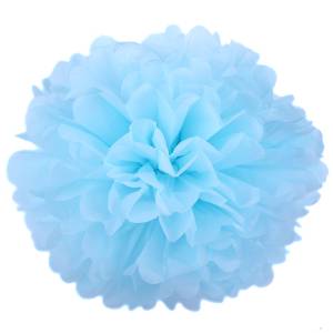 Помпон из бумаги 35 см. (светло-голубой) 