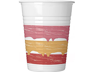 Стакан "Торт" пласт 200 мл. 8 шт./1502-3340