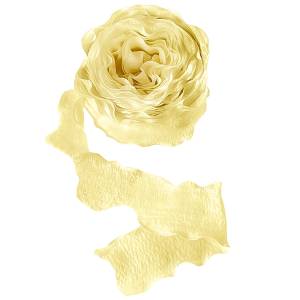 Лента тканевая Нежная волна 4 см.*9,14 м. Нежно-желтая / 6233867