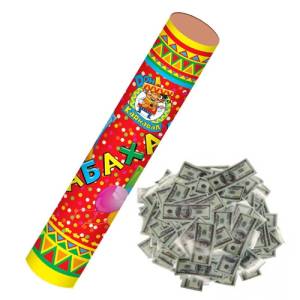 Бабахалка 60 см. "Доллары"