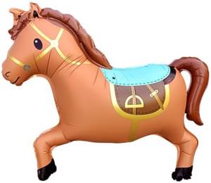 28" Лошадка коричневая (для воздуха)/ Китай 27349