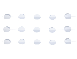 Гирлянда на нитке Круги 3D белые 2,2м /1404-0528