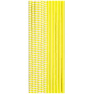 Трубочка д/коктеля пастель желтая 12шт /1502-4913