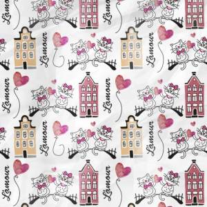 Уп. бумага "Влюбленные котики" 0.7*1м/ 8811308