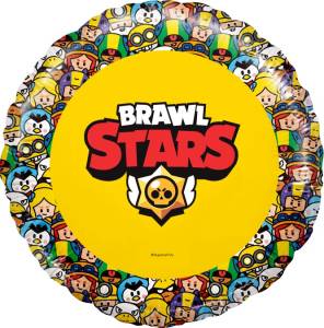 18" Круг, Brawl Stars, Герои №2, желтый (Россия) /501511    1202-3702
