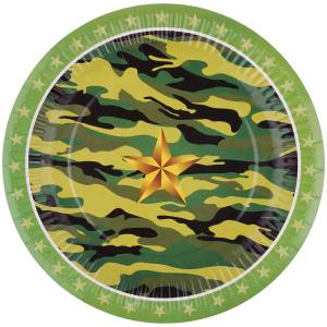 Тарелки "Камуфляж Звездный" 23 см 6 шт. / 77536b