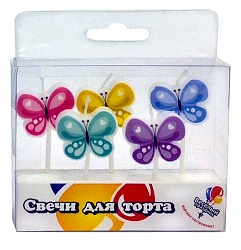 Свеча Бабочки (5шт)/702059