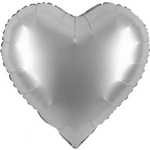 18" Сердце сатин серебро (Китай) / 27599