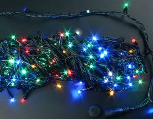 Гирлянда метражная Уличная 20 м., 200 ламп,темная нить