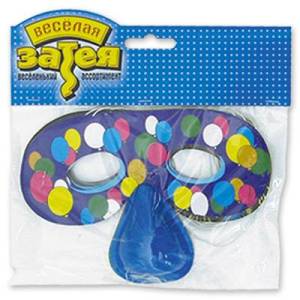 Полумаска с носом 6 шт.