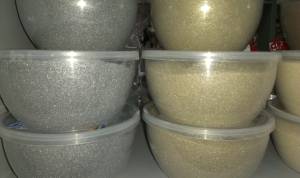 Песок золото-серебро в банках, 500 гр.