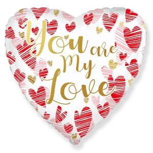 18" YOU ARE MY LOVE Сердца (Flexmetall)/1202-3665