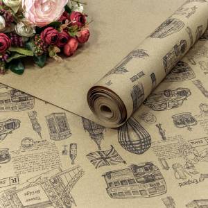 Крафт-бумага "Английский стиль" 0.7*10м/42585