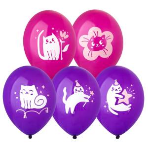 С ДР Котики милые 2 цв. 14" 1103-3221